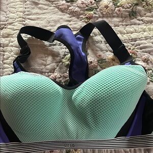 Vibrant Teal and Purple Sports Bra